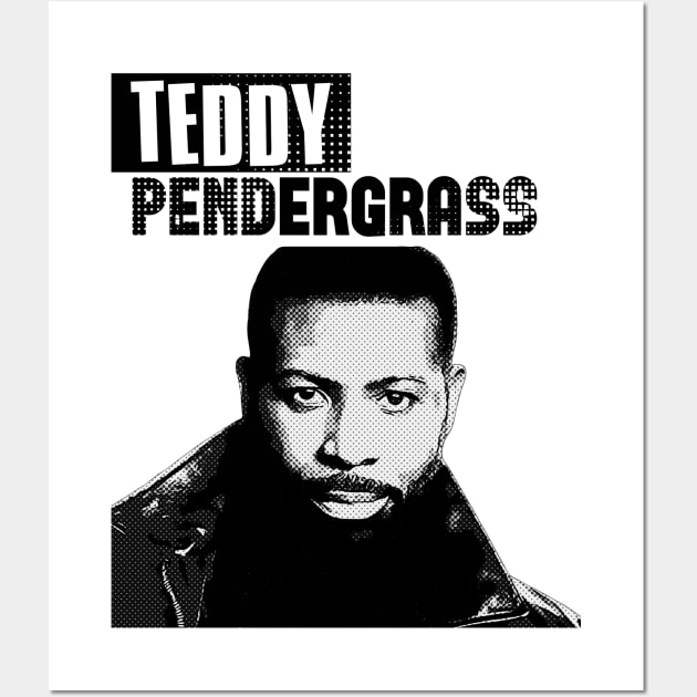 Teddy pendergrass // Style retro // Halftone Wall Art by Degiab